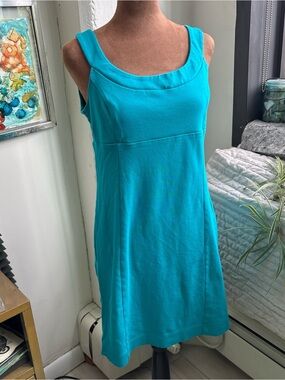 New York & Company Turquoise Sleeveless Midi Dress